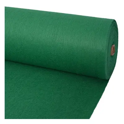 vidaXL Exhibition Carpet Rug Plain 1x12 m Green Commercial Wedding Party Events