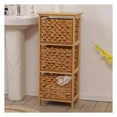 (3 Drawer) Bamboo Chest 2/3 Storage Drawers Bedroom Organizer