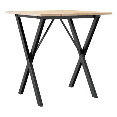 vidaXL Dining Table X-Frame Kitchen Dinner Table Solid Wood Pine and Cast Iron