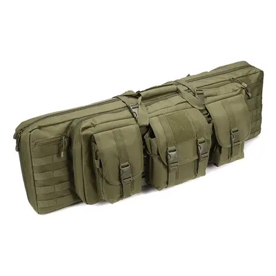 (Green) 36inch Tactical Camouflage Fishing Tackle Camping Bag Multifunctional Storage Bag Double