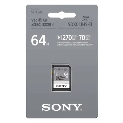 Sony 64GB E Series SDXC Card UHS-II 270MB/s