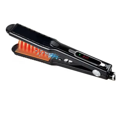 (Black) 45W 2in1 Hair Curler Curling Straightener Iron Infrared Style