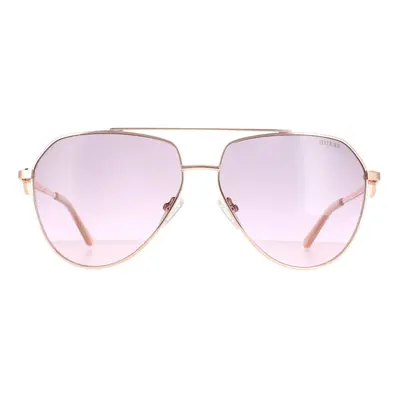 Guess Sunglasses GF6140 28T Shiny Rose Gold Bordeaux Gradient