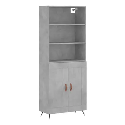 (concrete grey, wood doors) vidaXL Highboard Sideboard Storage Cabinet Cupboard Cabinet Engineer