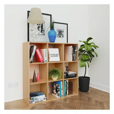 (No Drawers) Charles Jacobs Oak Cube Open Book Shelf Storage