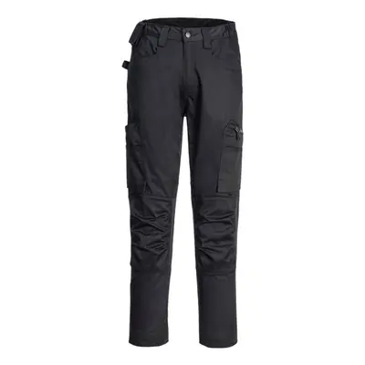 (28R, Black) Portwest Unisex Adult Stretch Work Trousers