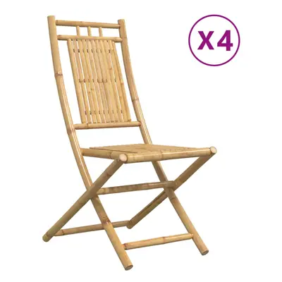 (46 x x cm, pcs) vidaXL Folding Garden Chairs Outdoor Chair Patio Dining Chair pcs Bamboo