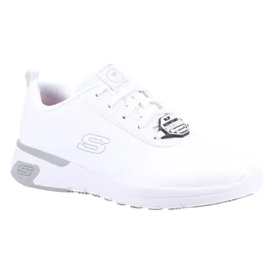 (8 UK, White) Skechers Womens/Ladies Marsing Gmina Slip Resistant Leather Trainers