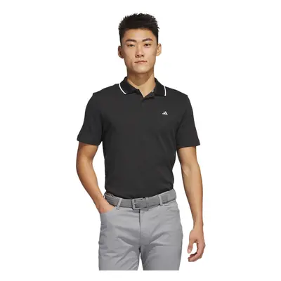 (XL, Black) adidas Golf GO-TO Pique Button Chill Effect Cotton Polo Shirt