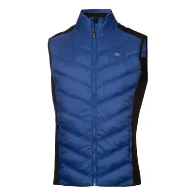 (M, Royal) Calvin Klein Mens Frontera Moisture Wicking Full Zip Hybrid Golf Gilet