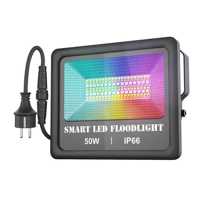 (UK) 100-240V 50W BT Connected Connection LEDs Flood Light IP66 Water Resistance Spot Lamp