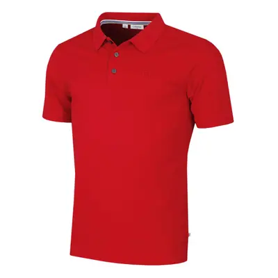 (XL, Red) Calvin Klein Mens North Coast Moisture Wicking Polo Shirt