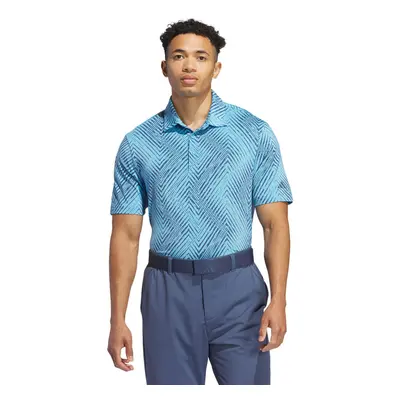 (XXL, Semi Blue Burst/Ink) adidas Golf Mens Ultimate Allover Print Sustainable Polo Shirt