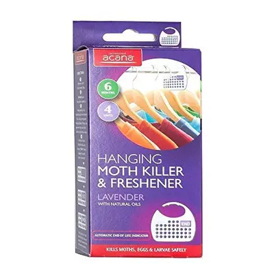 5x Acana Hanging Moth Killer and Lavender Freshener - White (Pack of 4)