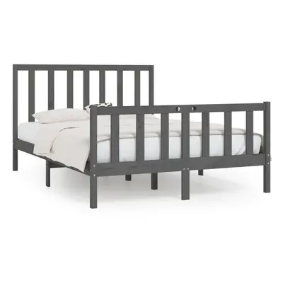 (grey, x cm) vidaXL Solid Wood Bed Frame Home Wooden Bedstead Bed Base Multi Colours/Sizes