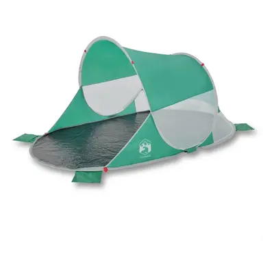 (Sea green) vidaXL Beach Tent 2-Person Lightweight Tent Camping Tent Pop-up Waterproof