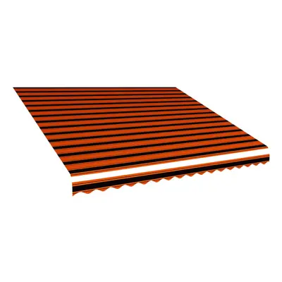 vidaXL Awning Top Sunshade Canvas Orange and Brown 400x300 cm Awning Canvas