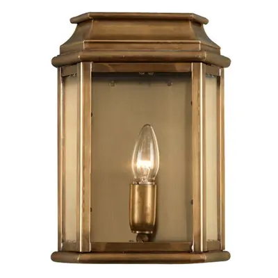 Outdoor IP44 Wall Light Aged Brass LED E27 100W d02504