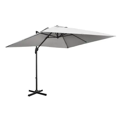 Outsunny 2.7 x 2.7 m Cantilever Parasol Garden Umbrella w/ Cross Base Grey