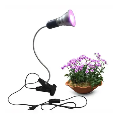 7W LED Growing Light Desk Clip Gooseneck Growth Lamp Indoor Greenhouse Plants Vegetables