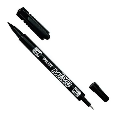 Pilot marcatore Twin Marker Begreen indÃ©libile nera 2Â punte Testate fine e Media