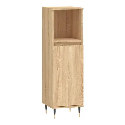 (sonoma oak) vidaXL Bathroom Cabinet Vanity Unit Highboard Cupboard White Engineered Wood