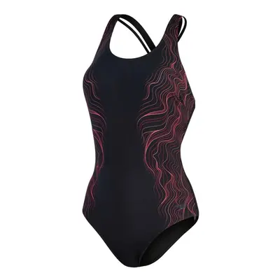 (18 UK, Black/Pink) Speedo Womens/Ladies Calypso Shaping One Piece Swimsuit