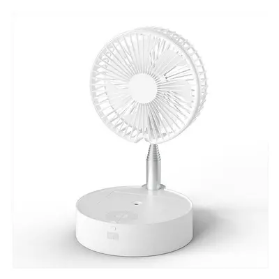 (White) Portable Mini Mute Desktop Fan Wireless Telescopic Floor Spray Humidification with Night