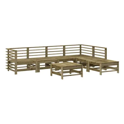 (natural impregnated) vidaXL Garden Lounge Set Outdoor Modular Sofa Set Piece Solid Wood Pine