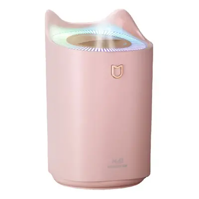 (White) 3L Home Air Humidifier Double Nozzle Cool Mist Aroma Diffuser USB Charging with Colorful