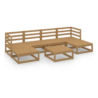 vidaXL Solid Pinewood Garden Lounge Set Piece Wooden Furniture Sofa Set