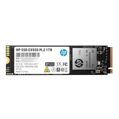 HP EX920 M.2 1TB PCIe 3.1 X4 Nvme 3D TLC NAND Internal Solid State Drive (SSD) Max Mbps 2Yy47Aa#