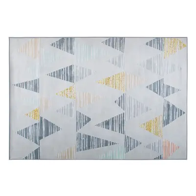 Area Rug x cm Grey and Yellow YAYLA