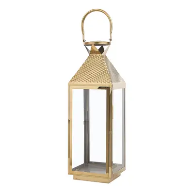 Steel Candle Lantern cm Brass BALI