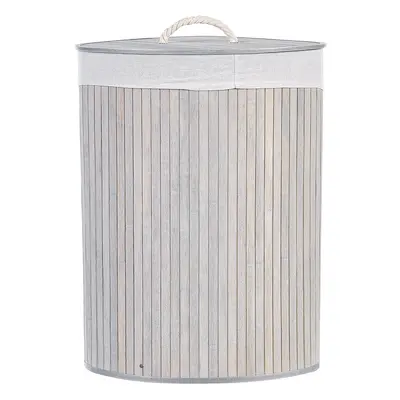 Bamboo Basket with Lid Light Grey MATARA