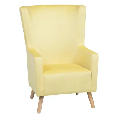 Wingback Chair ONEIDA Velvet Yellow