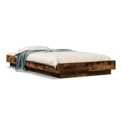 (smoked oak, x cm) vidaXL Bed Frame Home Bed Base Mattress Foundation Bedstead Engineered Wood