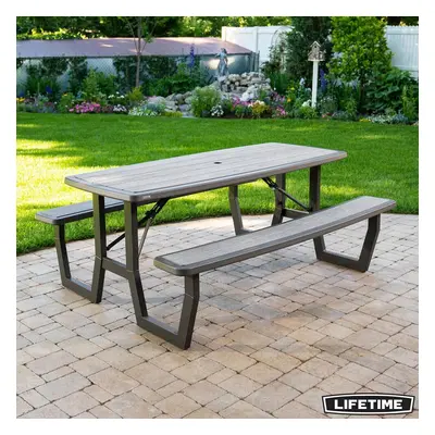 Lifetime 6ft (1.82m) Craftsman Seats Folding Picnic Table with Steel Frame