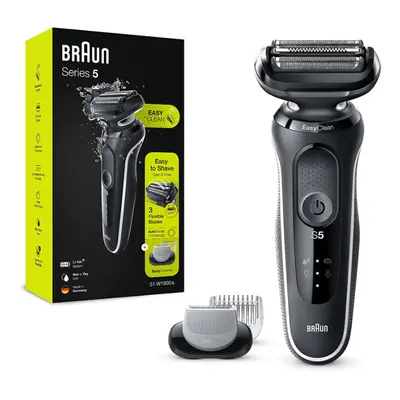 Braun Series 51-W1600s Electric Shaver for Men with EasyClick Body Groomer Attachment, EasyClean