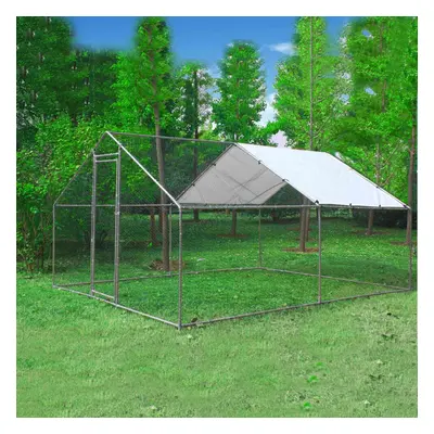 (3X4x2M) FoxHunter Chicken Run Cage Walk In Coop Poultry Hen Rabbit Kennel Hutch Metal