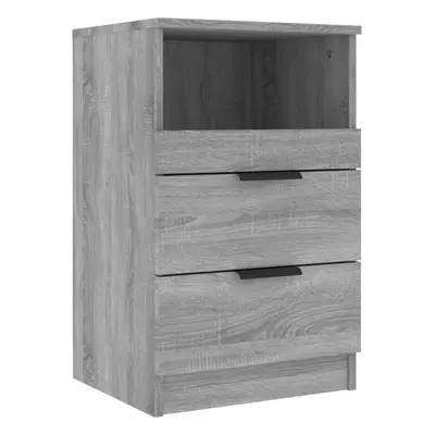 (grey sonoma, 1) vidaXL 1/2x Bedside Cabinet Engineered Wood Home End Side Table Multi Colours