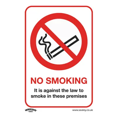 10x NO SMOKING (ON PREMESIS) Safety Sign - Self Adhesive x 210mm Sticker