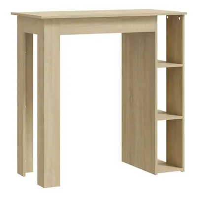 (sonoma oak) vidaXL Bar Table with Shelf Chipboard Home Breakfast High Table Multi Colours