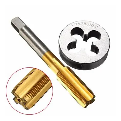 1/2-28 Titanium Coated Right Hand Thread Tap and Round Die