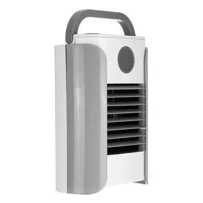 (Silver Gray) Gears Mini Air Cooling Fan USB Portable Air Conditioner Desk Table Fan Bluetooth/B