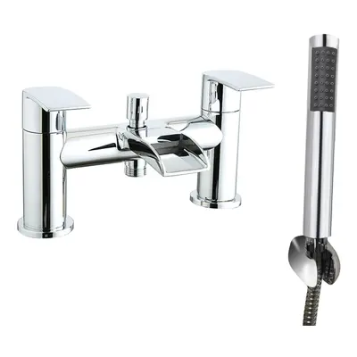 Waterfall Bath Shower Mixer Tap Chrome Hand Held Shower Head