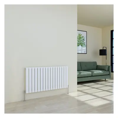 (600 x 1158mm Double, White) Flat Panel Designer Radiator