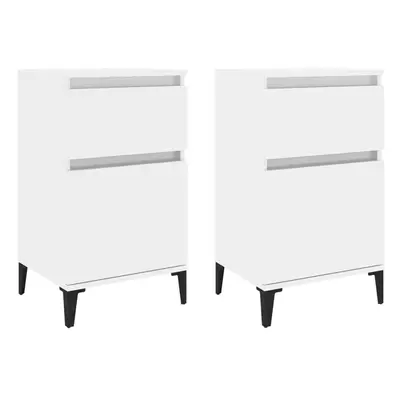 (high gloss white, pcs) vidaXL Bedside Cabinets Bedside Table Nightstand Table Side Table End Ta