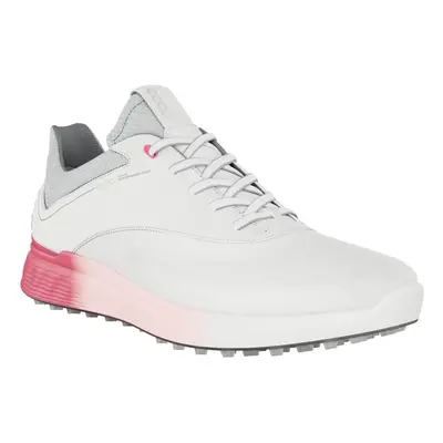 (UK 5-5.5, White/Bubblegum) Ecco Womens W S-Three Leather Waterproof Breathable Spikeless Golf S