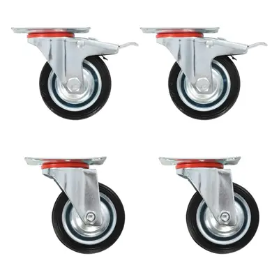 (24 pcs) vidaXL Swivel Casters Trolley Moving Wheels Furniture Caster Trolley Caster